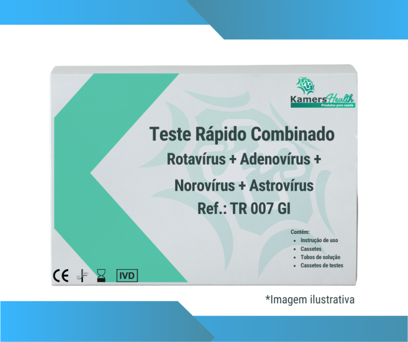 Teste Rápido Combo Rotavírus, Adenovírus, Norovírus e Astrovírus (Fezes-Copo)